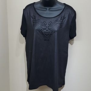 Rock and Republic leather look top